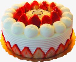 红色奶油红色草莓奶油蛋糕高清图片