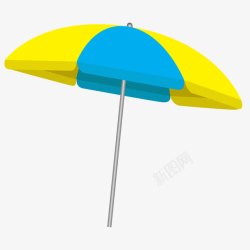 踏板手绘旅游度假遮阳伞高清图片