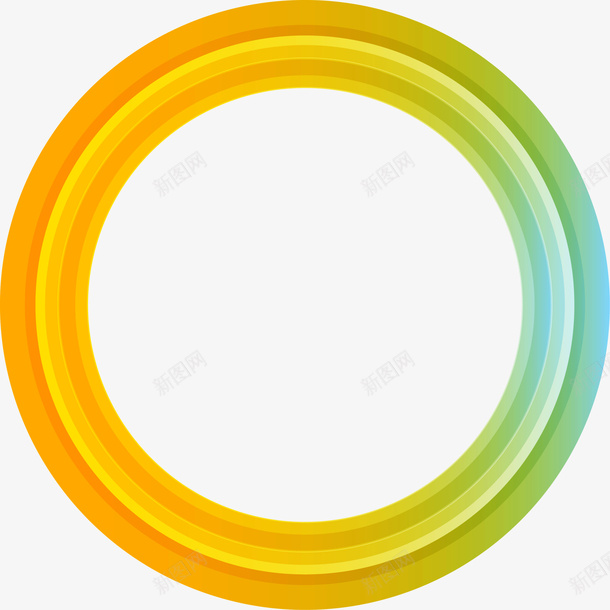 黄色渐变圆圈png免抠素材_新图网 https://ixintu.com 光圈 光影 光环 渐变光圈 边框纹理 黄色圆圈