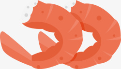 甜虾手握寿司卡通食物虾肉矢量图图标高清图片