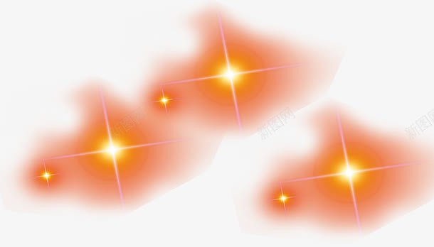 发光png免抠素材_新图网 https://ixintu.com 发光素材 效果素材 星星点点 橙色 背景装饰