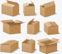 箱子和货车标志精美纸箱图标高清图片