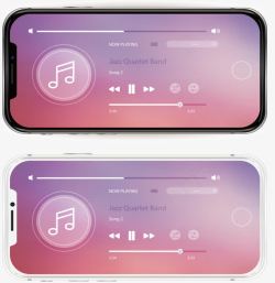 矢量音乐播放器苹果手机音乐播放高清图片