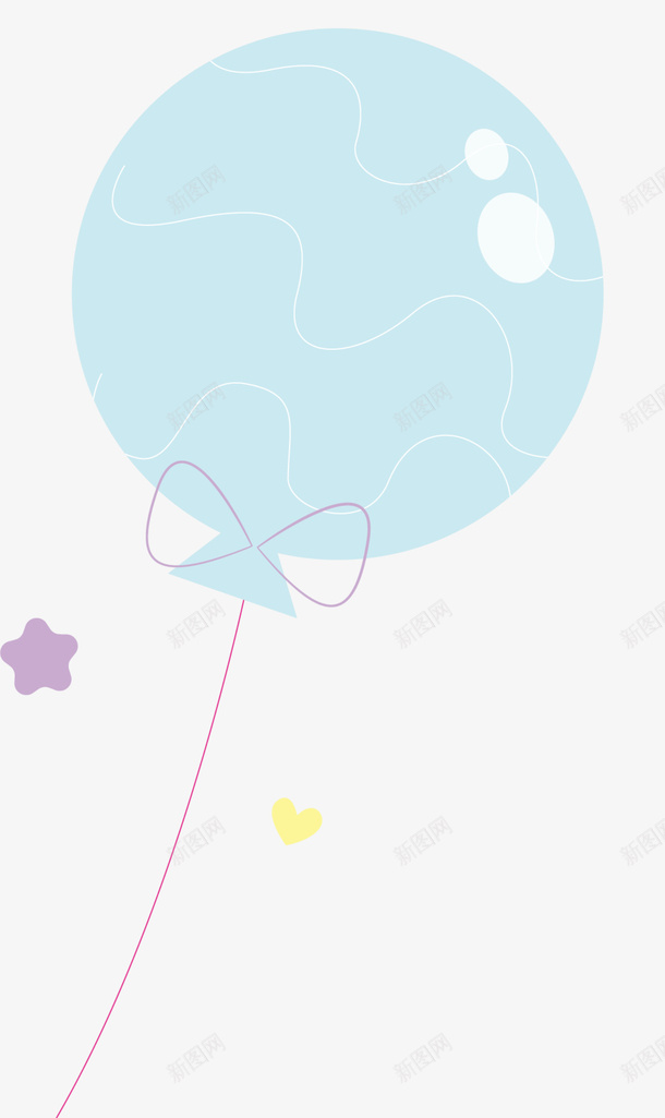 儿童节升空的气球png免抠素材_新图网 https://ixintu.com 一个气球 儿童节 升空的气球 小清新 童趣 蓝色气球
