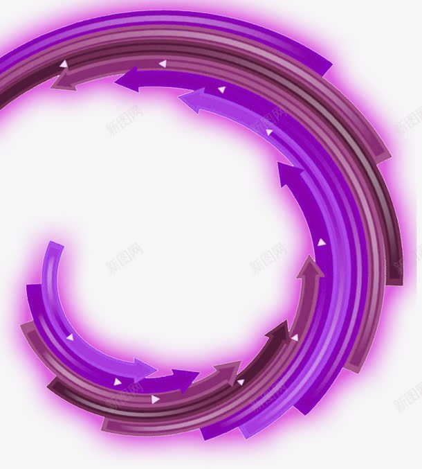 紫色圆圈炫光png免抠素材_新图网 https://ixintu.com 免抠PNG图片 圆圈 炫光 箭头 紫色