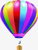 彩色氢气球招聘海报素材