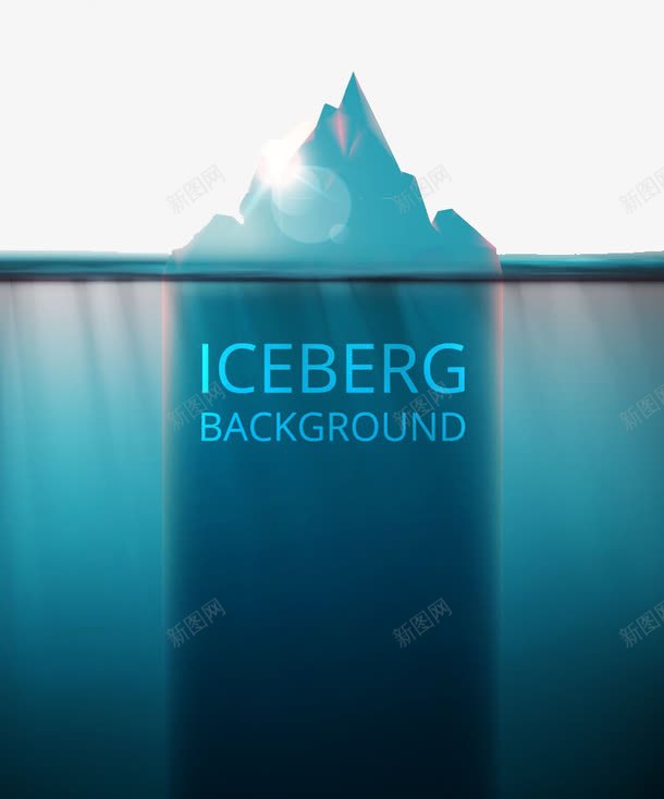 精美冰川背景png免抠素材_新图网 https://ixintu.com 免费png图片 免费矢量素材 冰山 冰川 模型 深海 蓝色