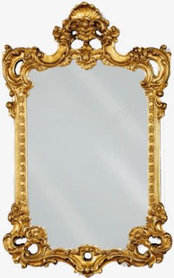 银色欧式镜子金属边框高清图片