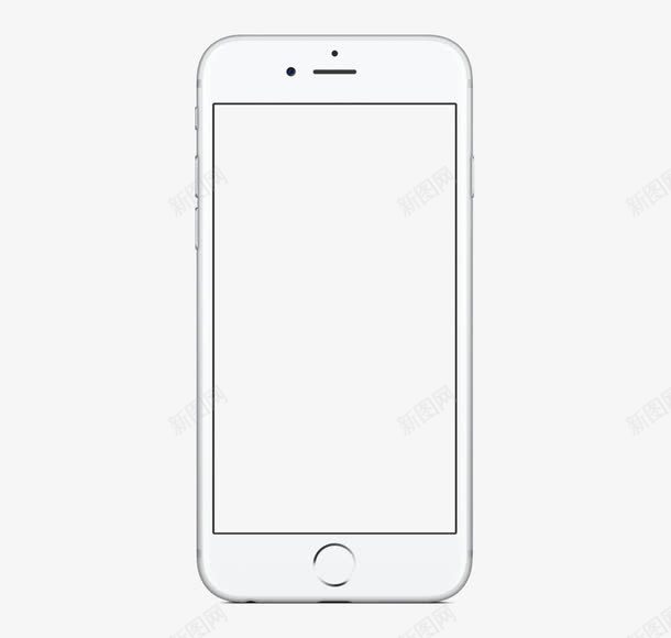 漂亮白色手机iPhone6png免抠素材_新图网 https://ixintu.com 扁平化 手机 模型 白色的 空白手机