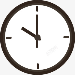 黑白时钟钟表矢量图图标高清图片