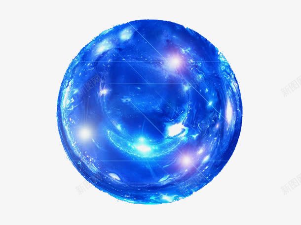 蓝色水晶球png免抠素材_新图网 https://ixintu.com 免抠图片 圆 星星 星空 水晶球 蓝色水晶球下载 魔法水晶球