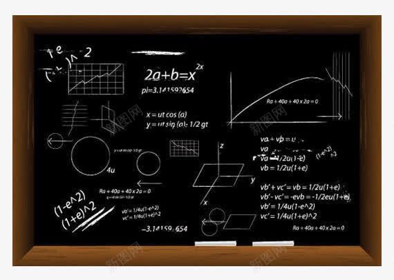 写满数学的黑板png免抠素材_新图网 https://ixintu.com 函数 数字教学 方程式