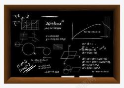方程式解题写满数学的黑板高清图片