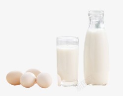 牛奶鸡蛋的牛奶和鸡蛋高清图片