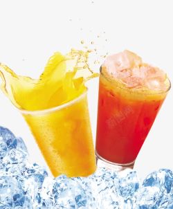 水果汁幻彩背景夏日冷饮宣传海报高清图片