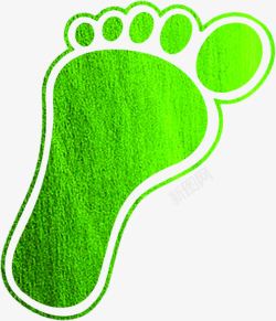 绿色草地脚印鞋子广告素材