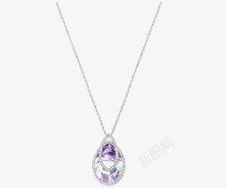 紫色钻石施华洛世奇首饰女式紫色项链高清图片