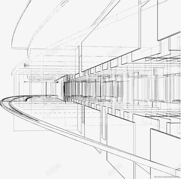 线条透视图png免抠素材_新图网 https://ixintu.com 室内设计 线条 装修模板 透视 透视图 透视线条