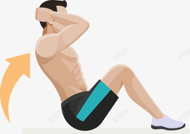 卡通健身男人png免抠素材_新图网 https://ixintu.com png图形 人 仰卧起坐 健身 杠铃 男人 肌肉 锻炼 锻炼的男人