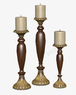 家庭灯饰挂件木质创意蜡烛台高清图片
