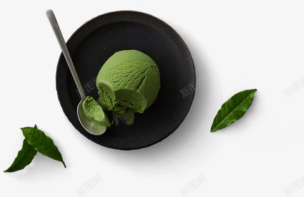 绿色树叶抹茶食物png免抠素材_新图网 https://ixintu.com 树叶 绿色 食物