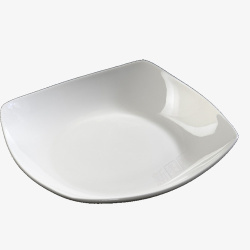 餐具素材方形有深度的盘子高清图片