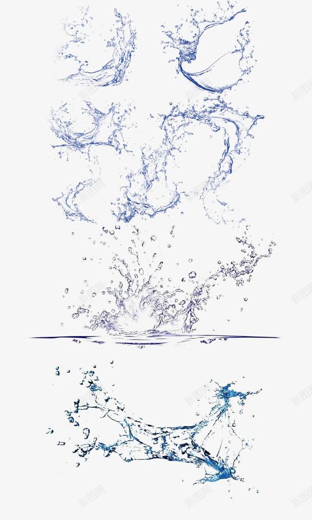 浪花效果png免抠素材_新图网 https://ixintu.com 水滴 浪花 溅落 白色