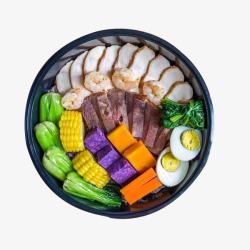 荤素食材荤素搭配快餐高清图片