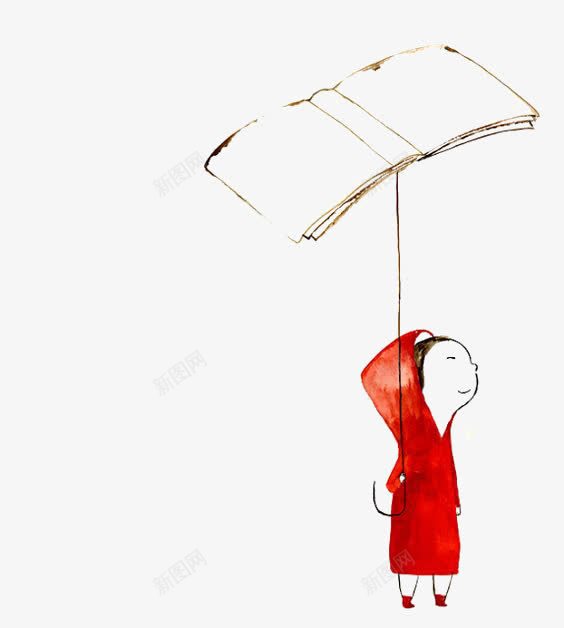 红衣小孩png免抠素材_新图网 https://ixintu.com 书籍气球 小孩 红色衣服