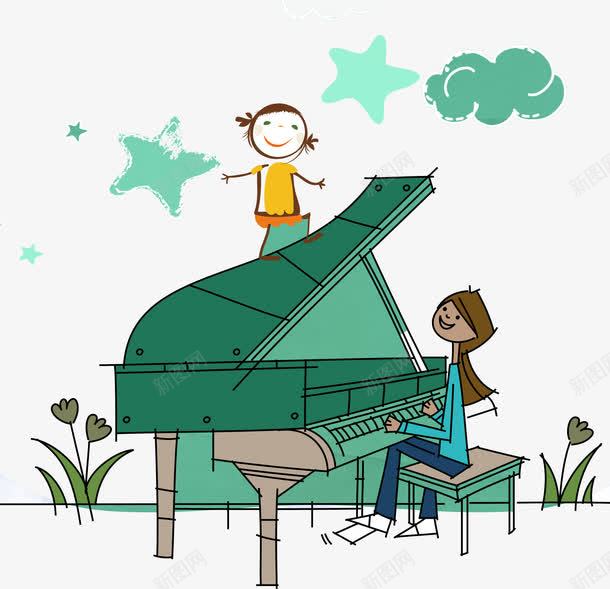 钢琴培训png免抠素材_新图网 https://ixintu.com 卡通 培训 学习 宣传单 少儿 展示 漫画 琴行 钢琴
