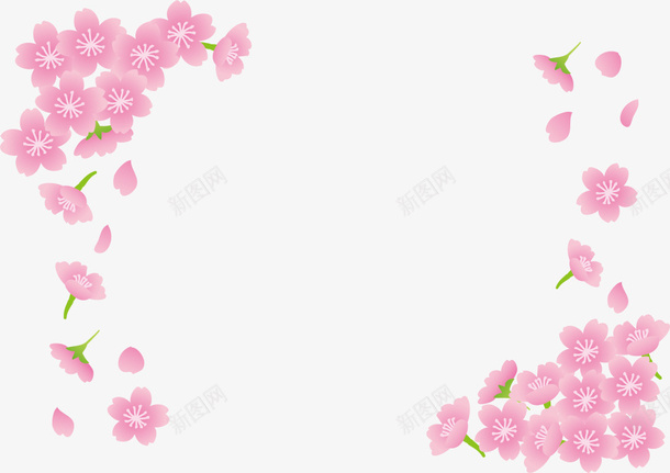 粉色美丽春季花朵框架png免抠素材_新图网 https://ixintu.com 春天 春季 春日 桃花 自然 花朵 花朵框架 边框纹理 鲜花