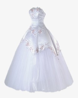 优雅的婚纱白色时尚婚纱高清图片