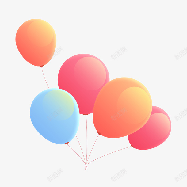 好看彩色的气球png免抠素材_新图网 https://ixintu.com 彩色 气球 气球墙 红色气球 颜色