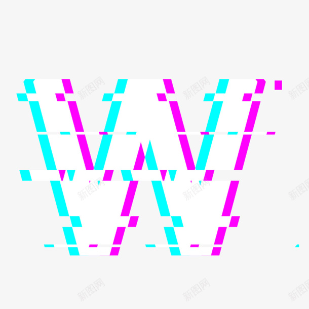 抖音风格英文字母Wpng免抠素材_新图网 https://ixintu.com logo 创意英文字母W 彩色叠加 抖音图标 抖音贴图 抖音风格 紫色 英文字母W 英文字母大写W 蓝色 蓝色紫色叠印