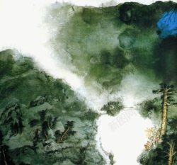 中国古代画作水墨风景画高清图片