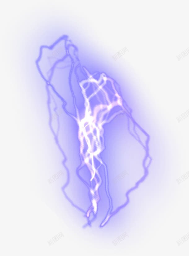 闪电造型紫色光效png免抠素材_新图网 https://ixintu.com 色光 造型 闪电