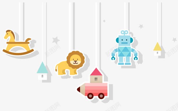 简约卡通婴儿玩具装饰图案png免抠素材_新图网 https://ixintu.com 免抠PNG 卡通 婴儿玩具 简约 装饰图案
