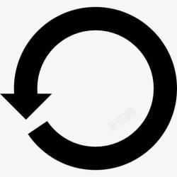 环形标志圆形逆时针旋转箭头图标高清图片
