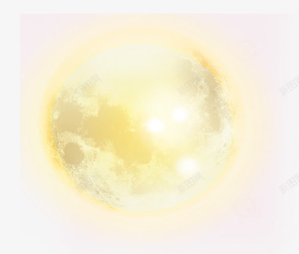 月球月亮发光特效png免抠素材_新图网 https://ixintu.com 发光 月亮 月球 特效