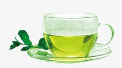 绿色保健养生茶水素材