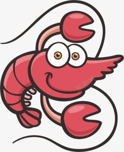 可爱的龙虾小龙虾矢量图高清图片