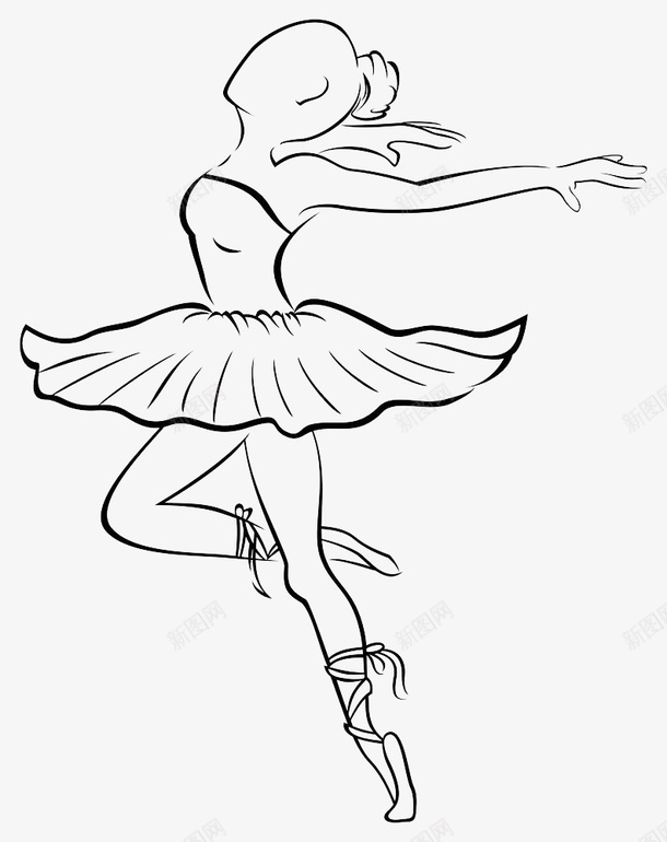 手绘黑色芭蕾女孩png免抠素材_新图网 https://ixintu.com 服装 线条 舞蹈 芭蕾 芭蕾女孩 芭蕾裙 裙子 跳舞 黑色手绘