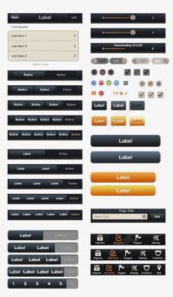按钮合集UI控件按钮搜索栏合集图标高清图片