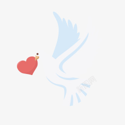 飞翔鸽子白色爱情飞翔的鸽子卡通插画矢量图高清图片