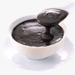 木糖醇芝麻煳冲泡好的黑芝麻糊高清图片