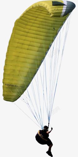 滑翔伞滑翔的降落伞高清图片