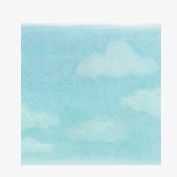 蓝色天空水彩印染纸素材