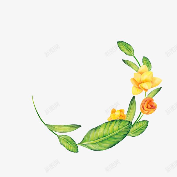 花朵png免抠素材_新图网 https://ixintu.com 植物 花 花元素 花叶 花圈 花朵 花草 装饰图案