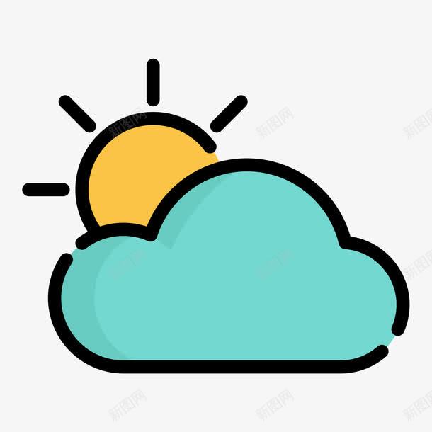 卡通手绘天气图标多云png_新图网 https://ixintu.com meb风格 创意 卡通 图标 多云 天气 天气图标 扁平 手绘 漫画 童趣 风雨气温图