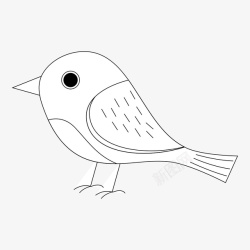 栖息枝头的鸟栖息的小鸟简笔画高清图片
